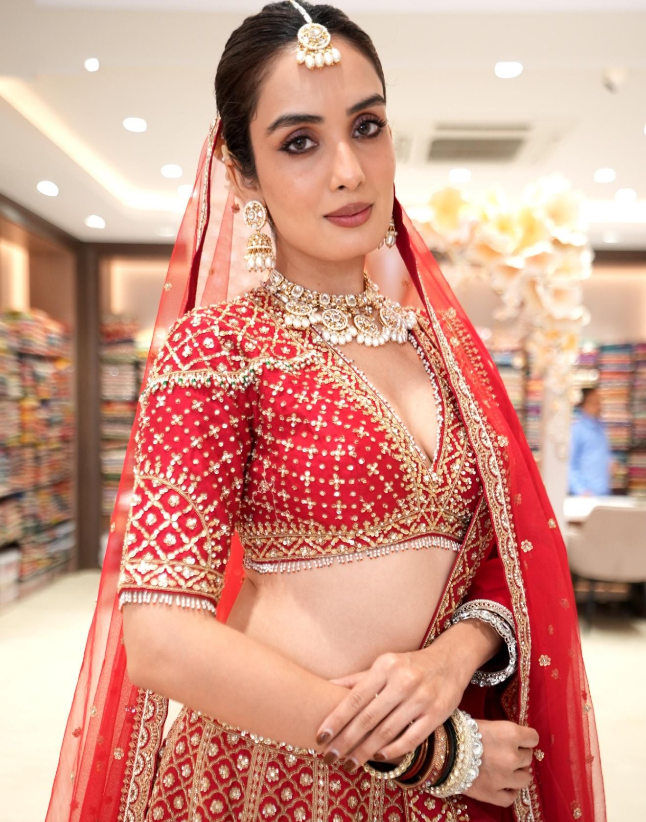 Sonali Kukreja X Roopkala Red Bridal Lehenga