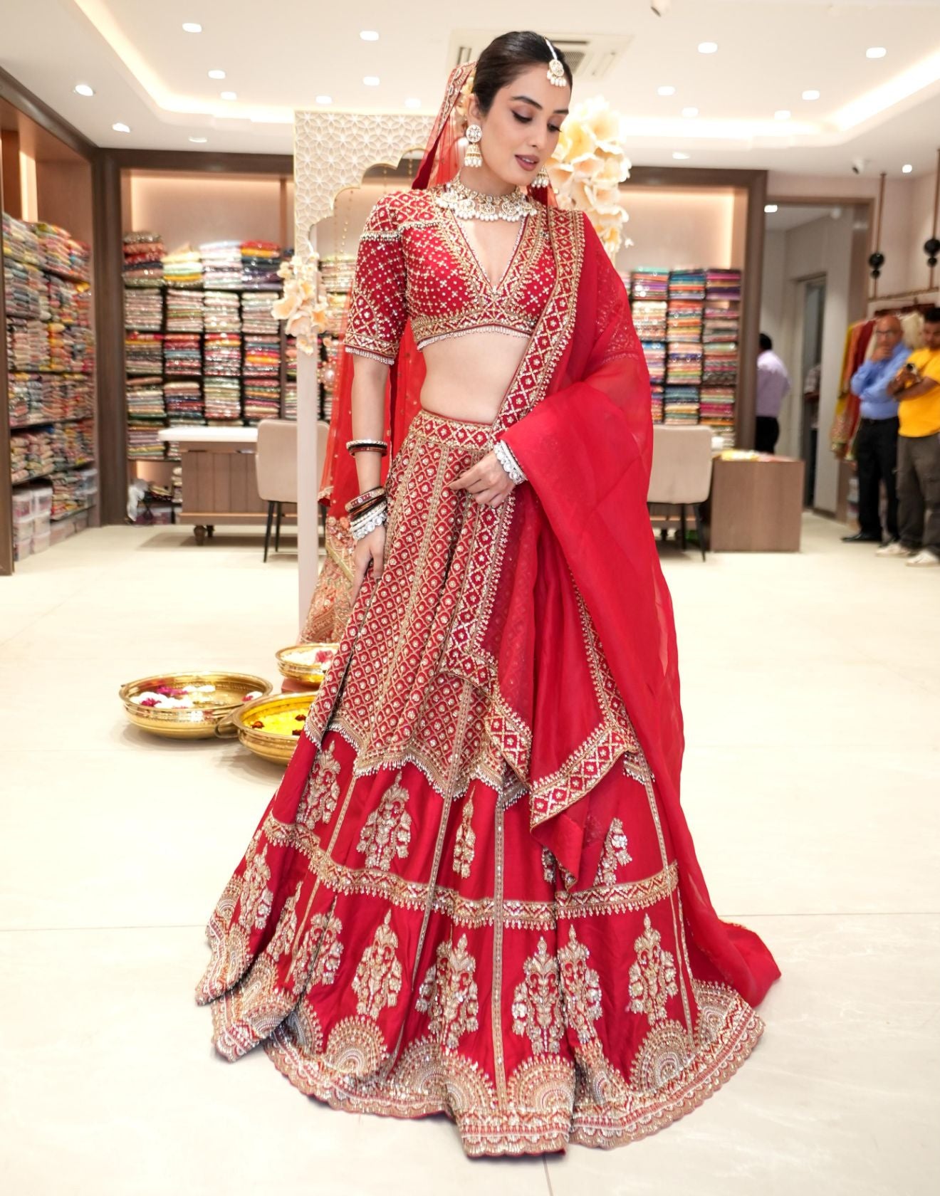 Sonali Kukreja X Roopkala Red Bridal Lehenga