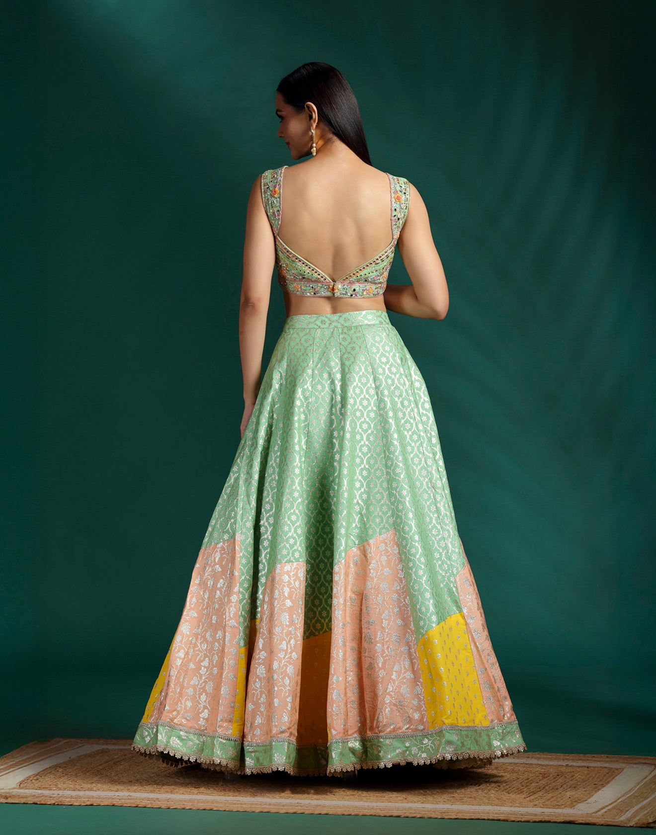 Sorbet Swirl Brocade Lehenga Set
