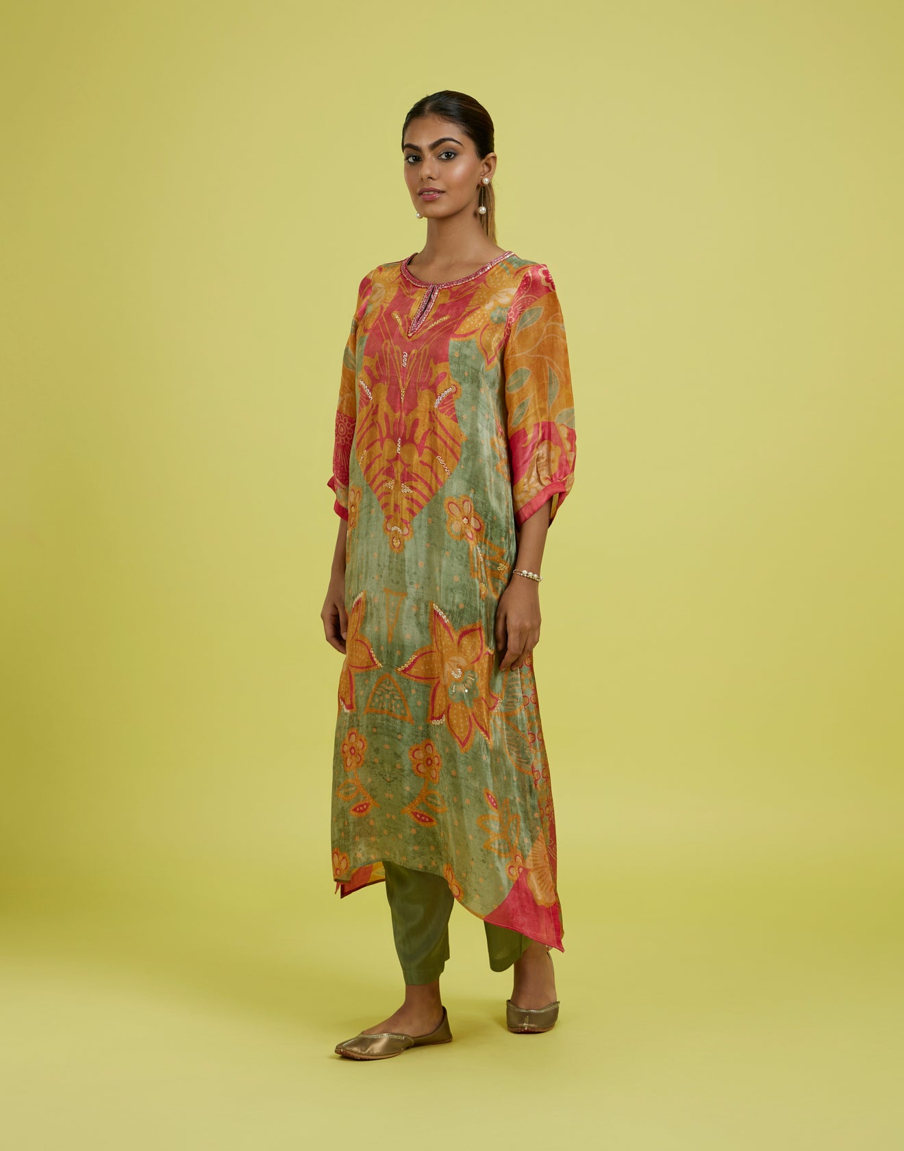 Summer Hues Floral Printed Kurta Set