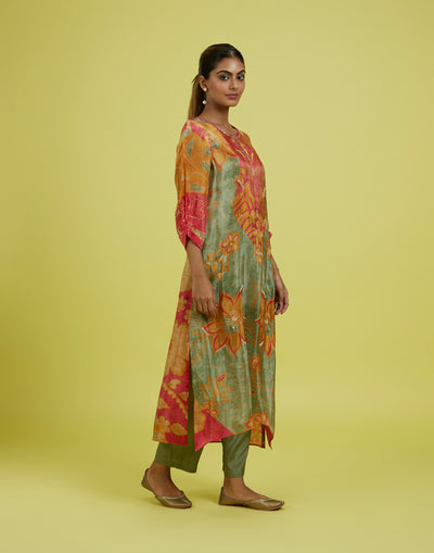 Summer Hues Floral Printed Kurta Set