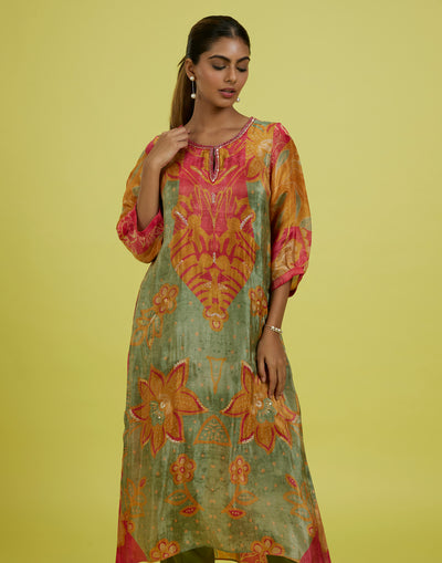 Summer Hues Floral Printed Kurta Set