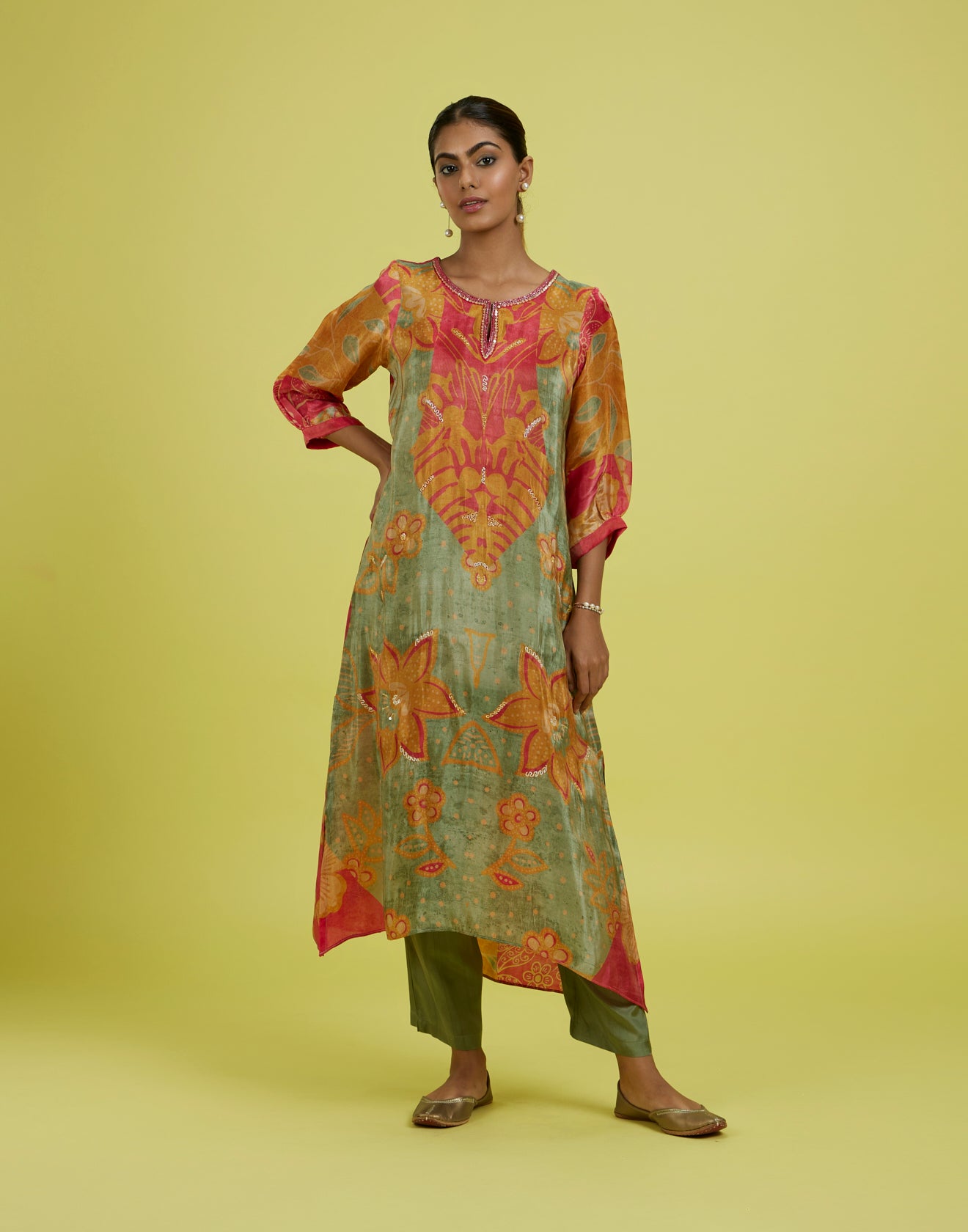 Summer Hues Floral Printed Kurta Set