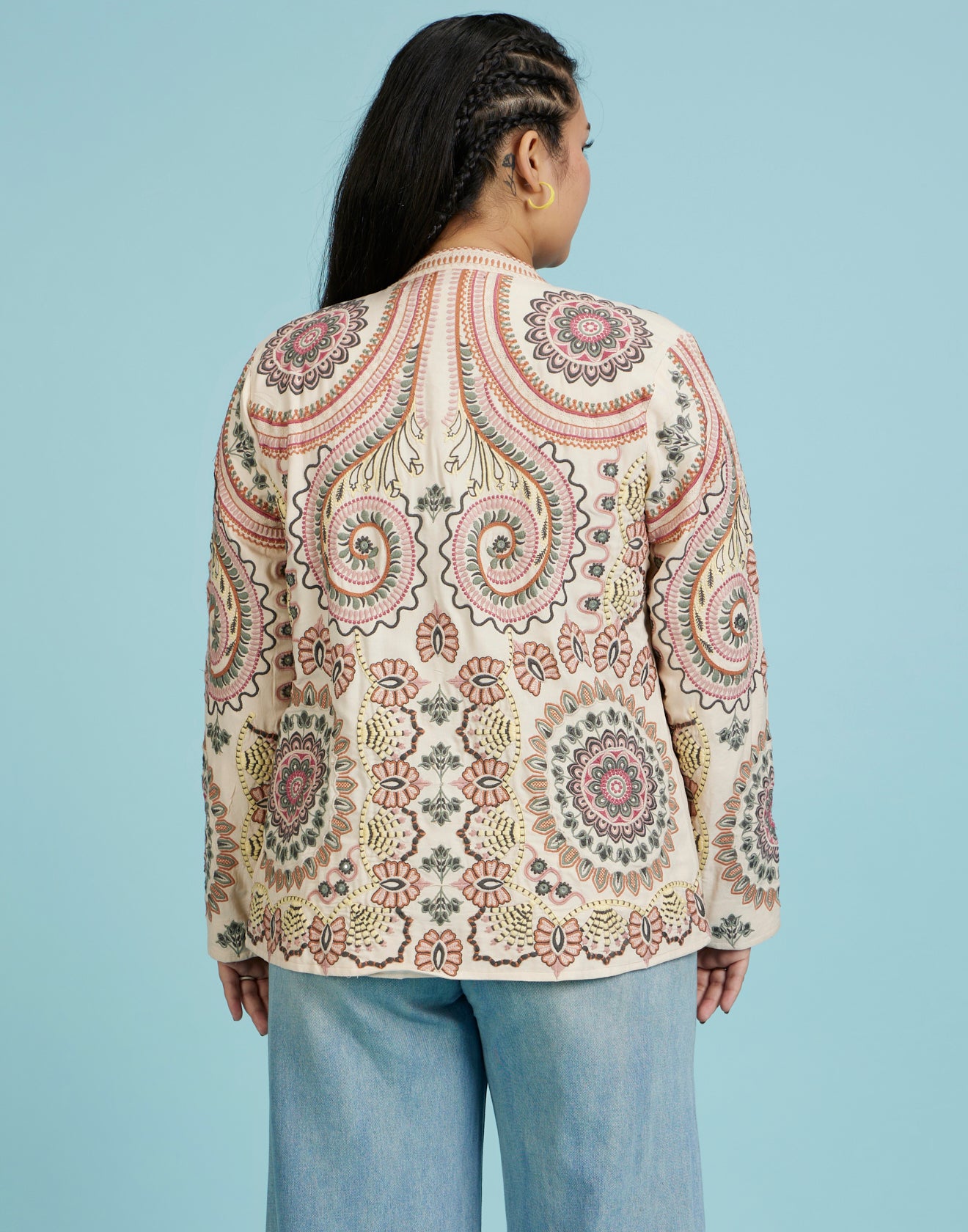 Buy Summer Palette Thread Embroidered Ethnic Jacket online