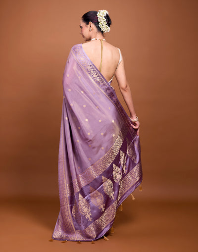 Thisle Paradise Floral Butti Silk Saree