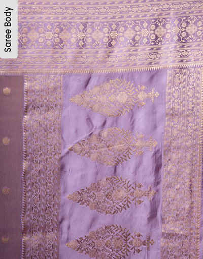 Thisle Paradise Floral Butti Silk Saree