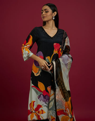 Vibrant Flora Printed Kurta Set