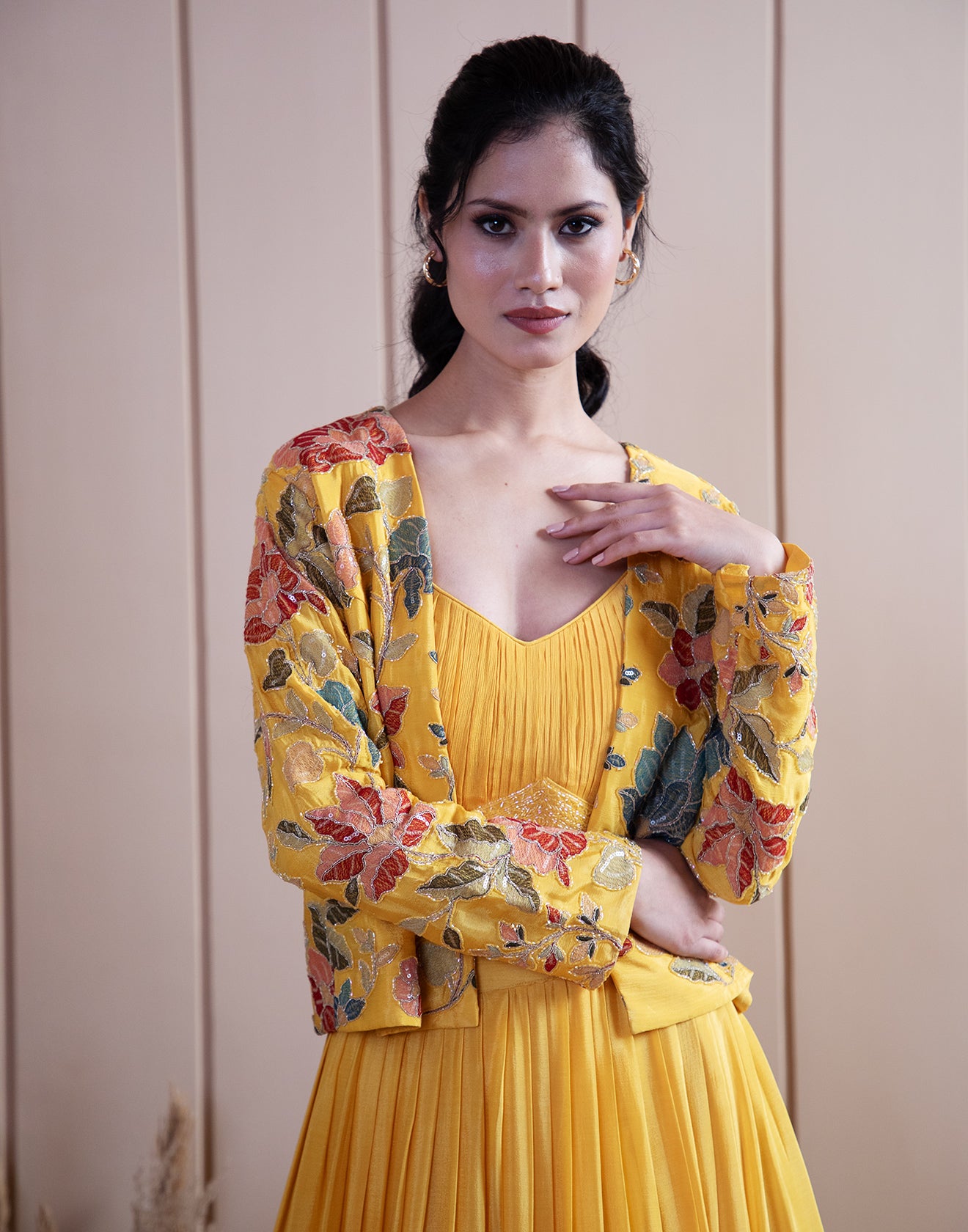 Buy Yellow Bloom Floral Fusion Set