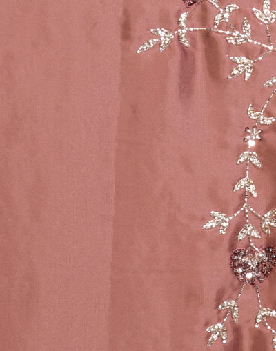 Zerg Mauve Embroidered Georgette Saree