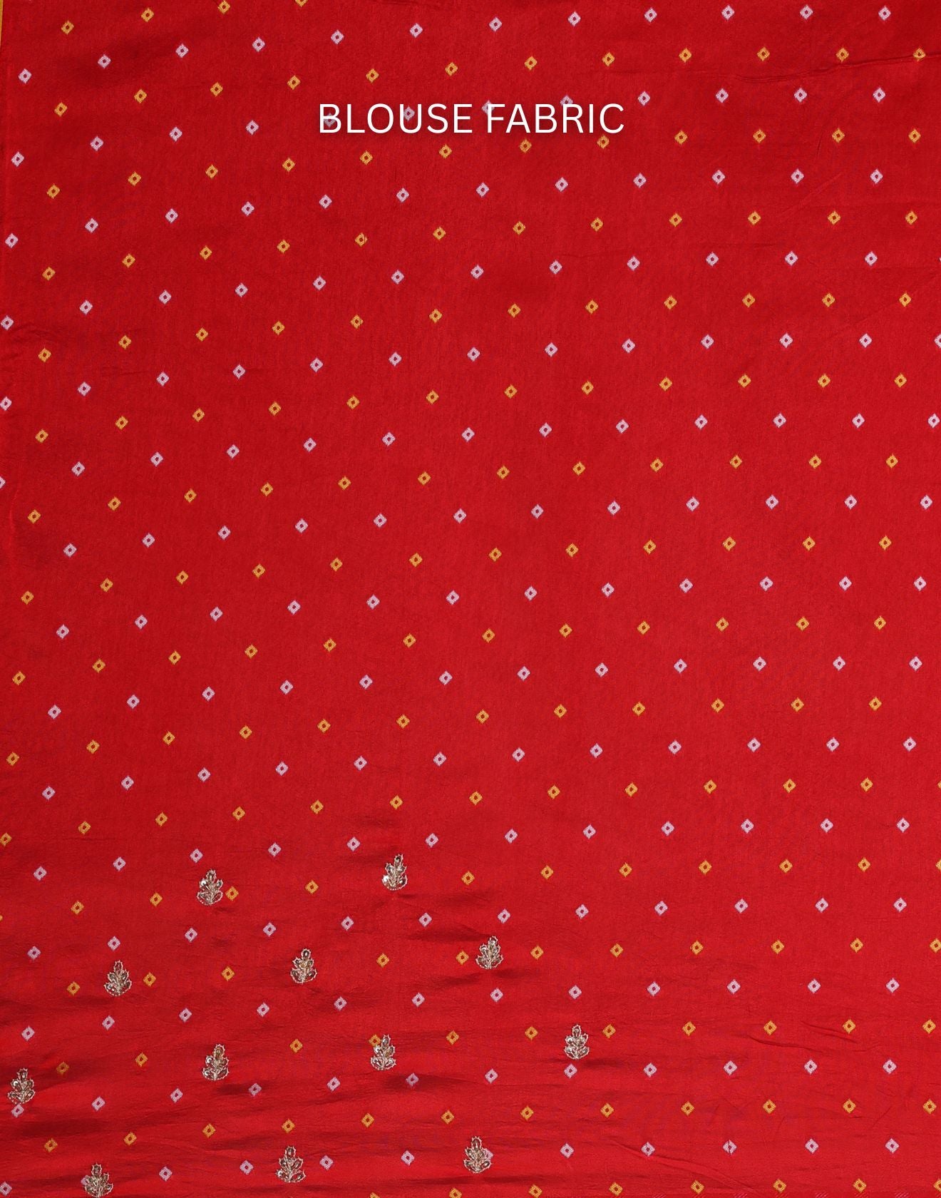 Amber Yellow Kota Silk Festive Saree With Unstitched Blouse In Bandhej