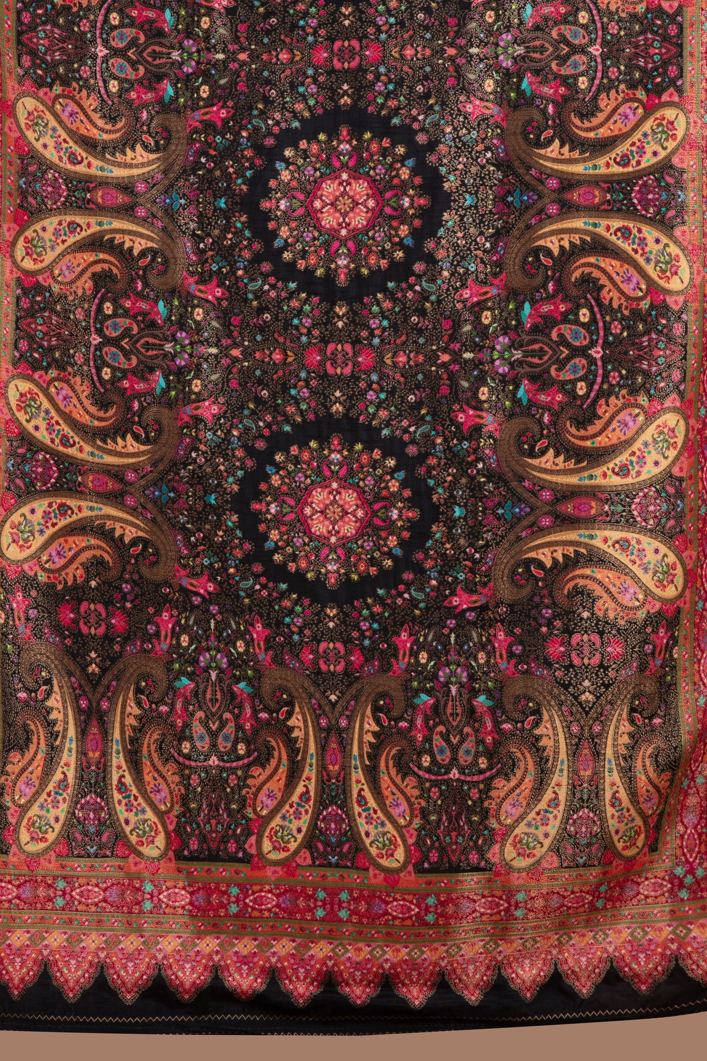 Black And Berry Hues Weave Blended Silk Unstitched Suit Set