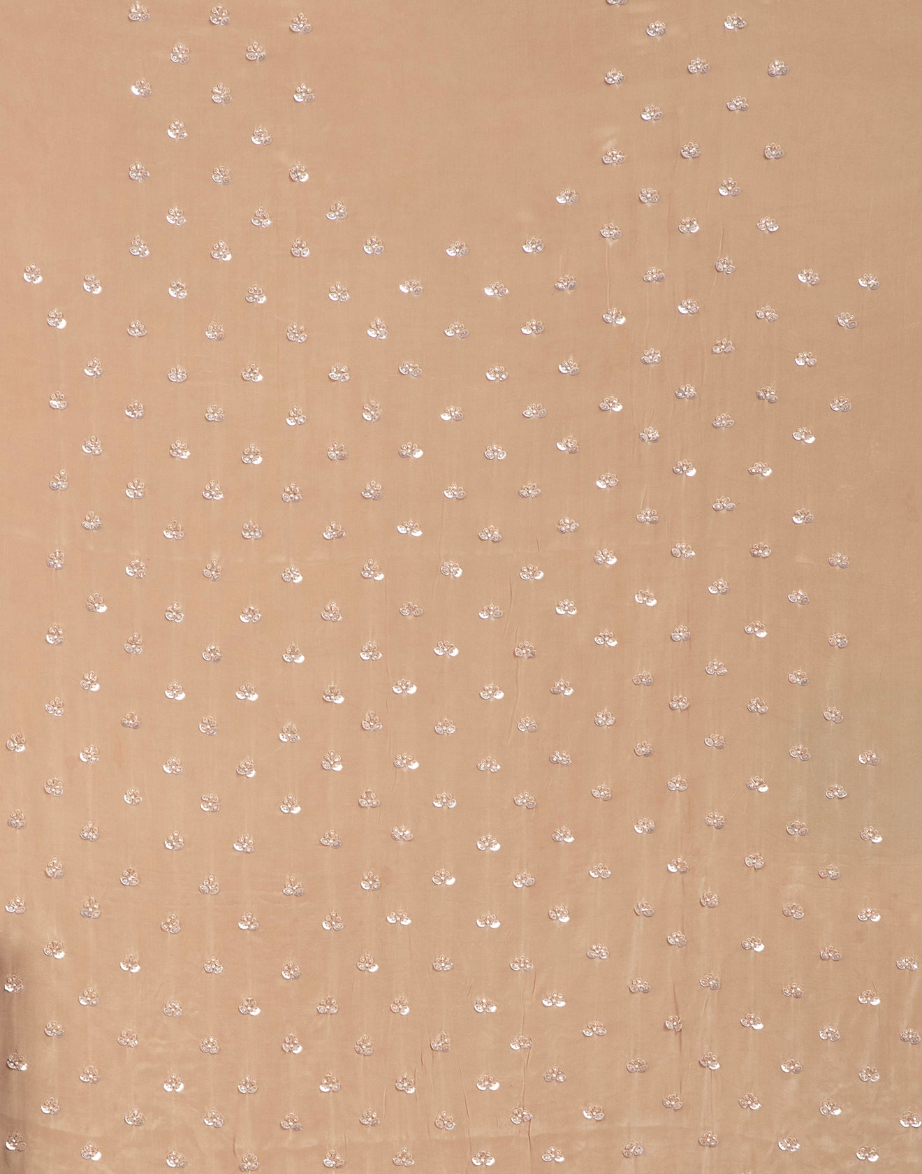 Charming Gold Crepe Silk Embroidered Unstitched Suit Set