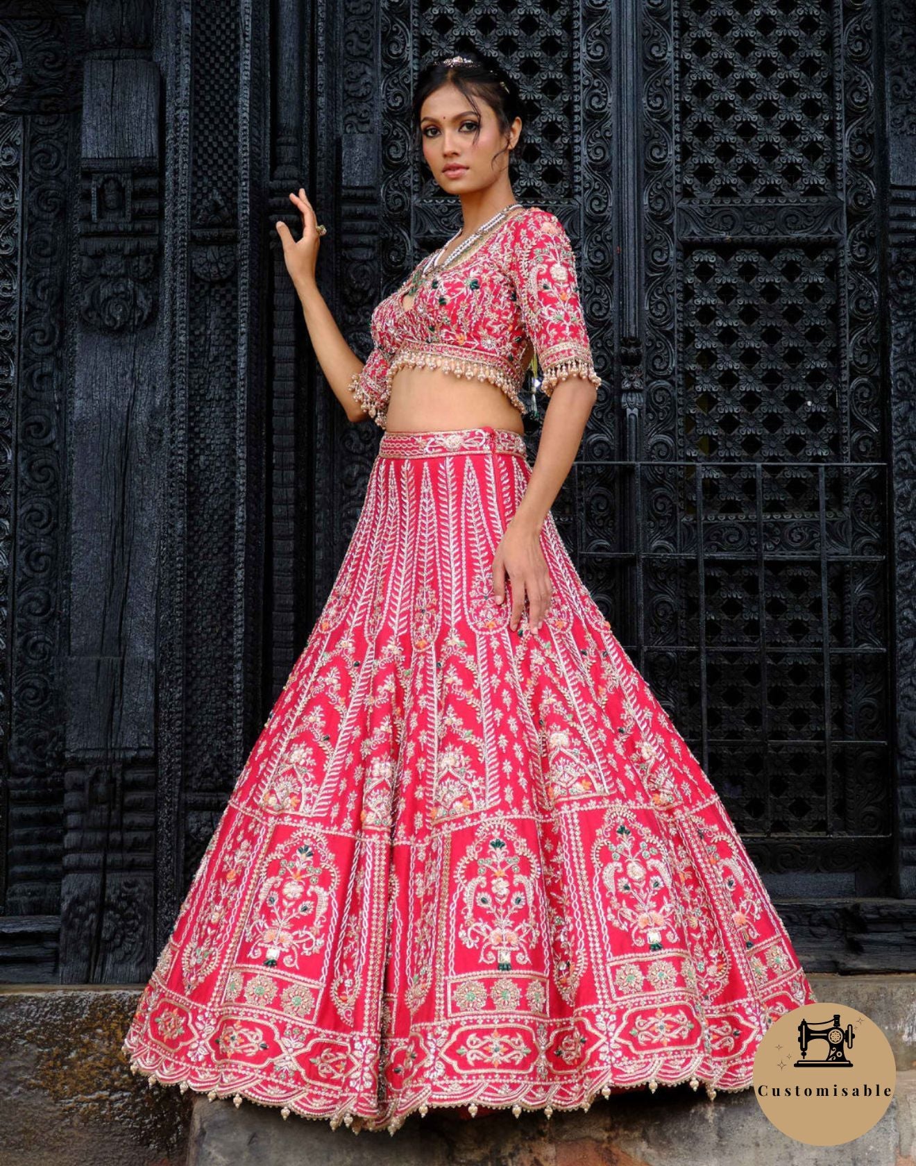 Crimson Charm Bridal Lehenga