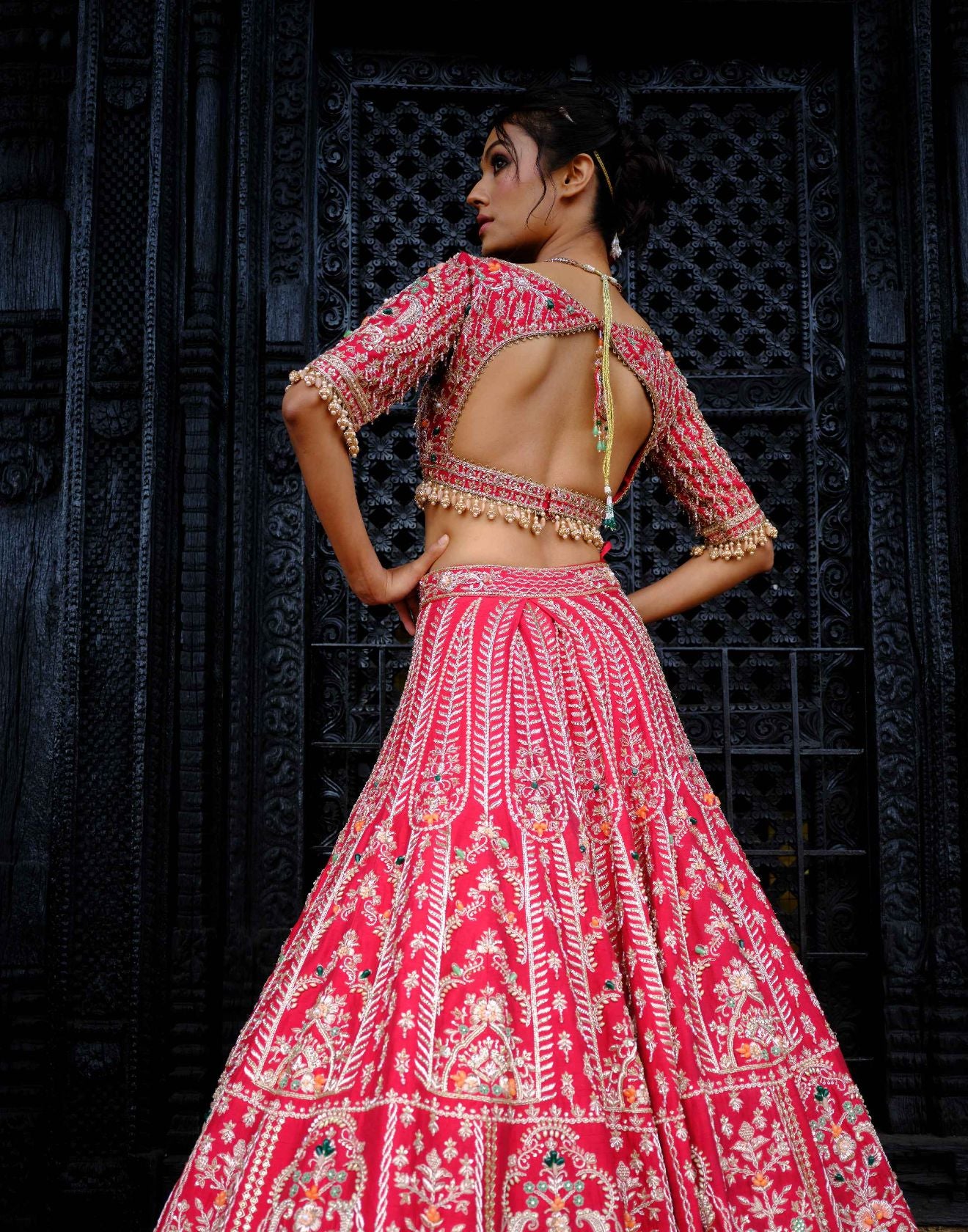 Crimson Charm Bridal Lehenga