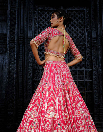 Crimson Charm Bridal Lehenga