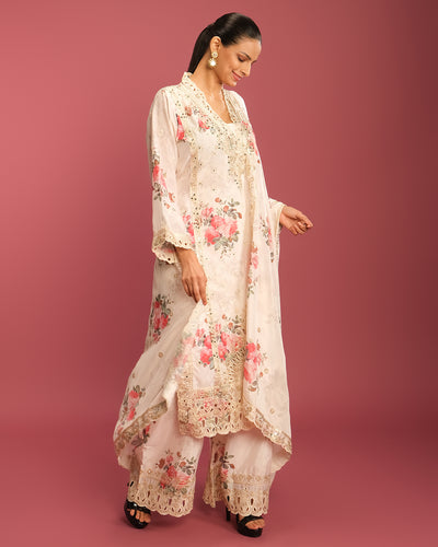 Daisy Dream Floral Printed Crepe Silk Kurta Set