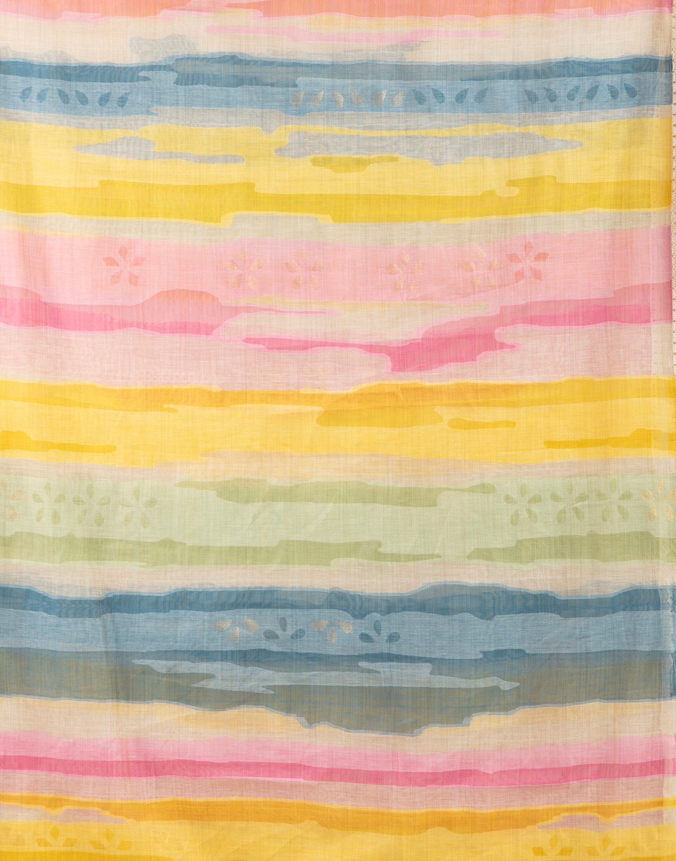 Dove White Jacquard Cotton Unstitched Suit Set With Multicolor Printed Dupatta