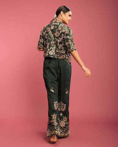 Forest Muse Multicolor Thread Embroidered Fusion Set