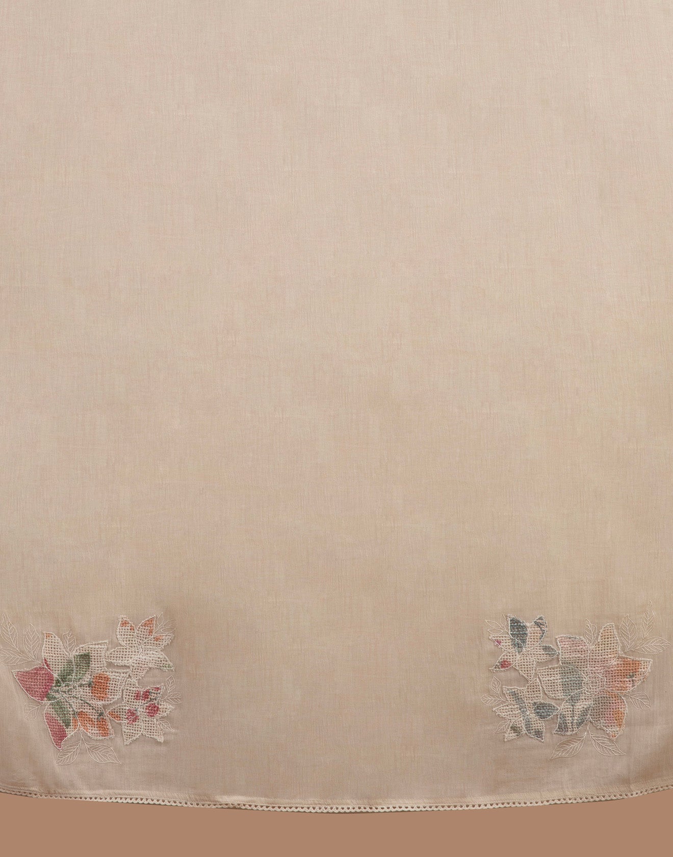 Ivory Charm Jute Cotton Printed Semi Stitched Suit Set