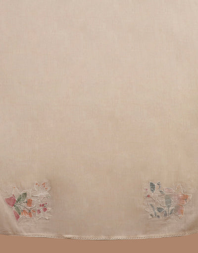 Ivory Charm Jute Cotton Printed Semi Stitched Suit Set