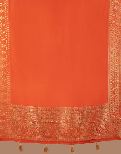 Kesari Banaras Dola Silk Unstitched Suit Set