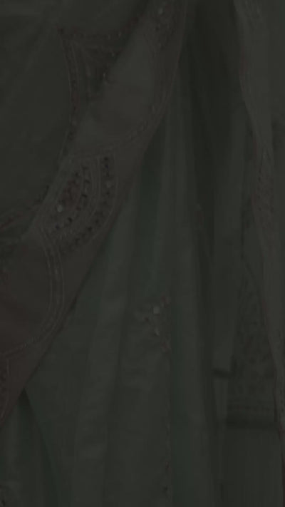 Frosted Mint Shimmer Organza Trousseau Saree