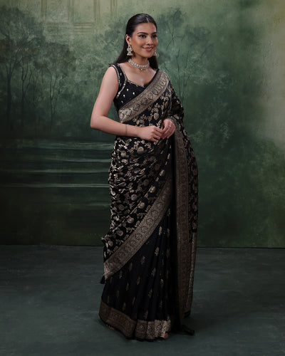 Raatkali Dola Silk Saree With Unstitched Blouse Fabric