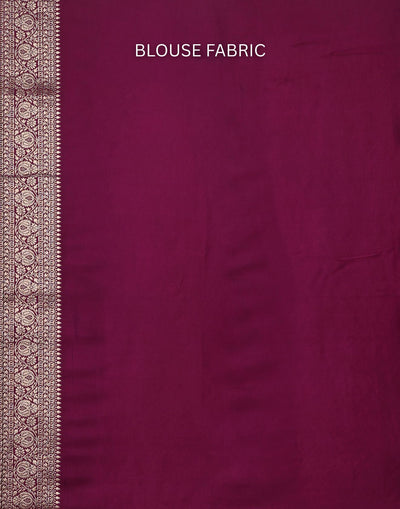 Sangria Plum Dola Silk Saree WIth Unstitched Blouse Fabric