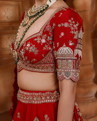 Scarlet Spark Bridal Story Lehenga Set