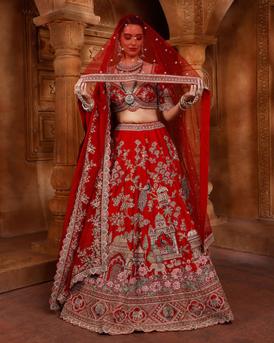 Scarlet Spark Bridal Story Lehenga Set