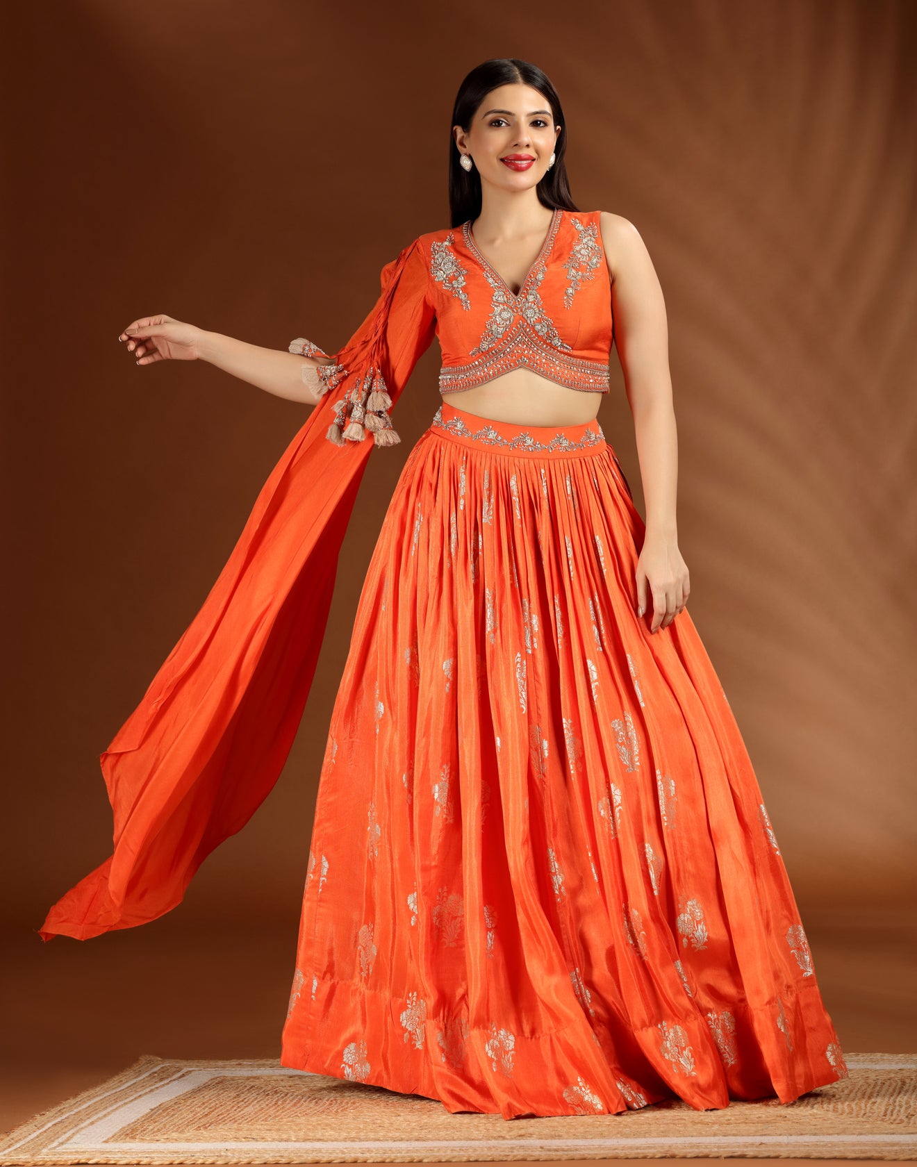 Solar Ember Festive Lehenga Set