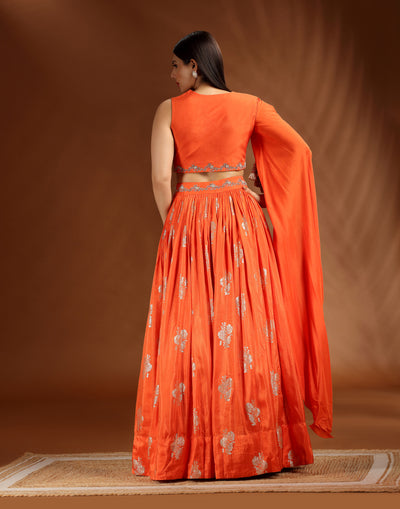 Solar Ember Festive Lehenga Set