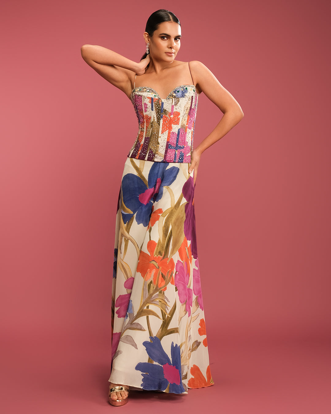 Wild Forest Printed Fusion Corset Set