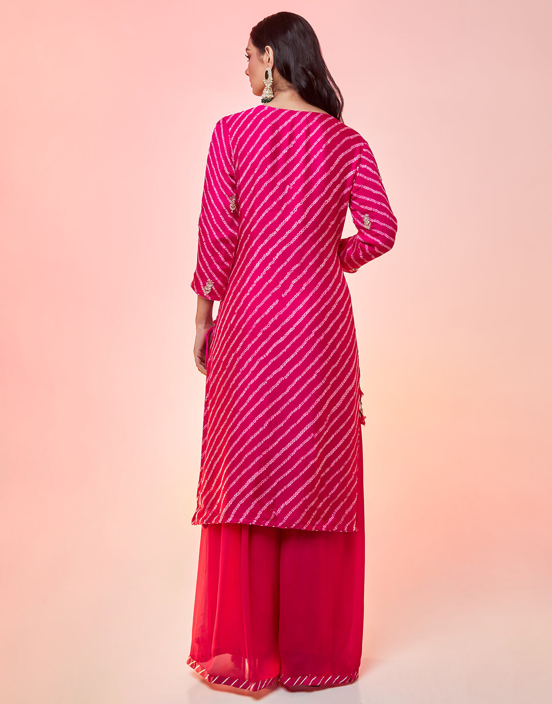 Buy Hot Pink And Magenta Shaded Bandhani In Process Bright Pink Palazzo Suit Set Roopkala Buy Hot Pink And Magenta Shaded Bandhani In Process Bright Pink Palazzo Suit Set Roopkala