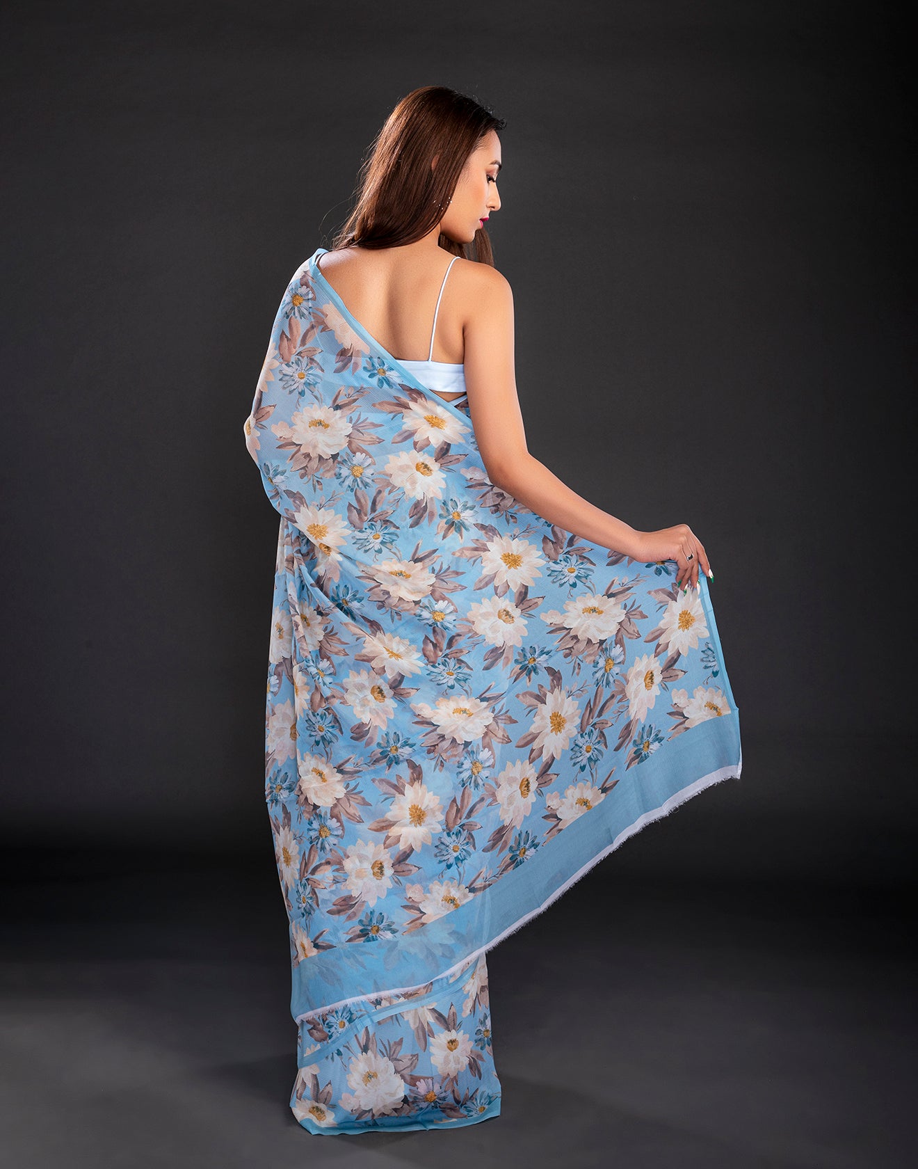 Serenity Chiffon Printed Saree In Chiffon